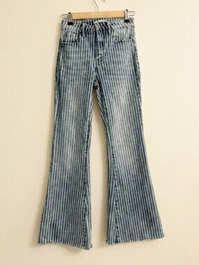 Willow & Root Pinstripe “The Flared Out” Jeans Youth Size 16